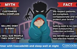 person awake at night, afraid to sell debt
